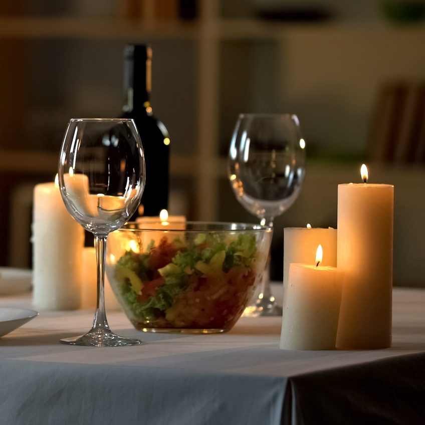 Romantyczna kolacja w domu