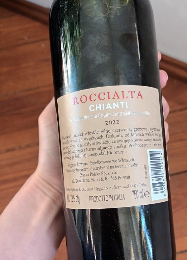 Uggiano Roccialta Chianti - czerwone wino z Żabki