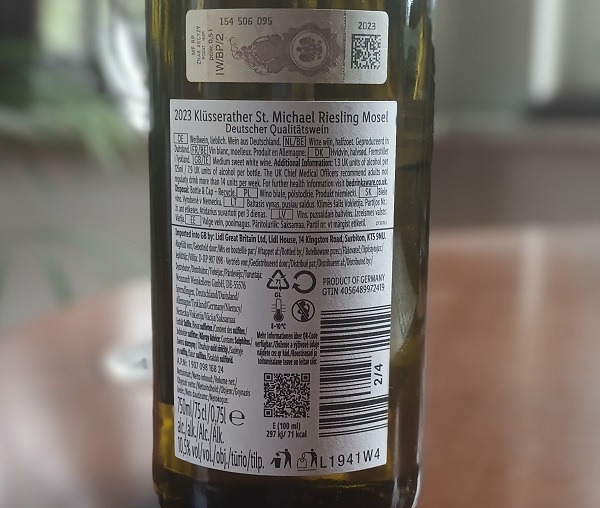 Thörnicher St. Michael Riesling - dobre wino z Lidla