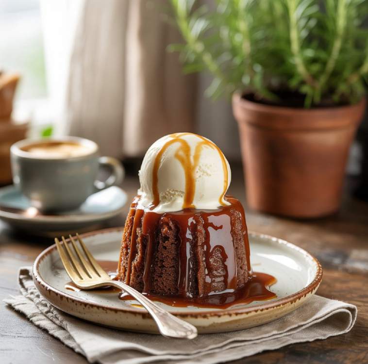 suflety rumowe z sosem toffi