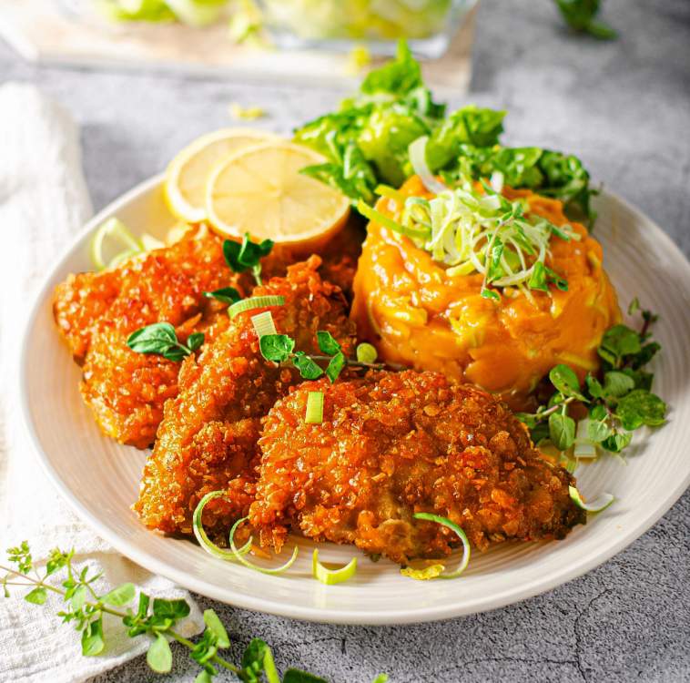 Kurczak w panierce z glazurą na ostro